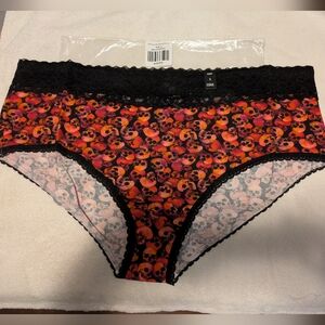 Torrid Skull Print Lace Trim Cheeky Panties